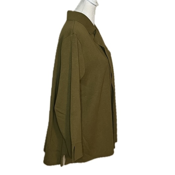 J. Jill Olive Green Open Front Knit Cardigan - XL - Picture 3 of 6